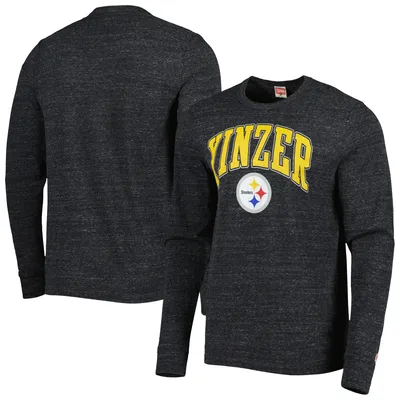 Pittsburgh Steelers Homage Hyper Local Tri-Blend Long Sleeve T-Shirt - Charcoal