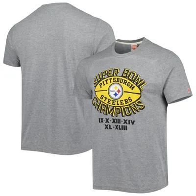 Pittsburgh Steelers Homage Super Bowl Classics Tri-Blend T-Shirt - Gray