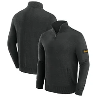 Pull zippé à quart de tour pour homme J. Palmer Black Pittsburgh Steelers