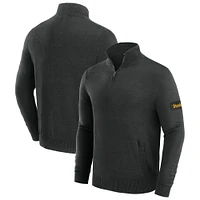 Pull zippé à quart de tour pour homme J. Palmer Black Pittsburgh Steelers