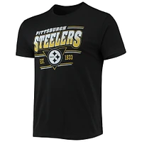 T-shirt noir pour hommes des Steelers de Pittsburgh Junk Food