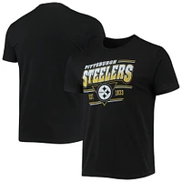 Men's Junk Food Black Pittsburgh Steelers Throwback T-Shirt