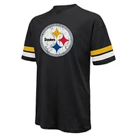 Majestic Threads pour hommes T.J. Watt Black Pittsburgh Steelers Nom et numéro T-shirt surdimensionné