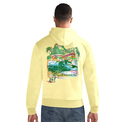 Men's Margaritaville  Gold Pittsburgh Steelers Time Flies Garment Dyed Pullover Hoodie