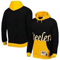 Chandail à capuchon Big Face 5.0 des Steelers de Pittsburgh Mitchell & Ness pour homme, noir