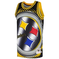 Débardeur tendance Mitchell & Ness Pittsburgh Steelers Big Face 7.0 pour homme, noir