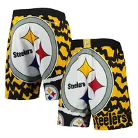 Mitchell & Ness Men's Black Pittsburgh Steelers Just Don Gold Rush Shorts  Size:L