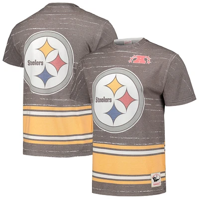 T-shirt noir Pittsburgh Steelers Jumbotron 3.0 Mitchell & Ness pour homme