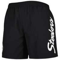 Men's Mitchell & Ness Black Pittsburgh Steelers Team Essentials Nylon Shorts