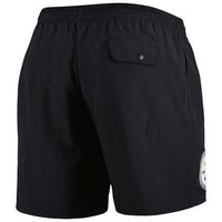 Men's Mitchell & Ness Black Pittsburgh Steelers Team Essentials Nylon Shorts