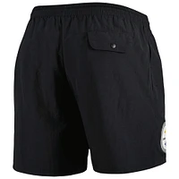 Men's Mitchell & Ness Black Pittsburgh Steelers Team Essentials Nylon Shorts