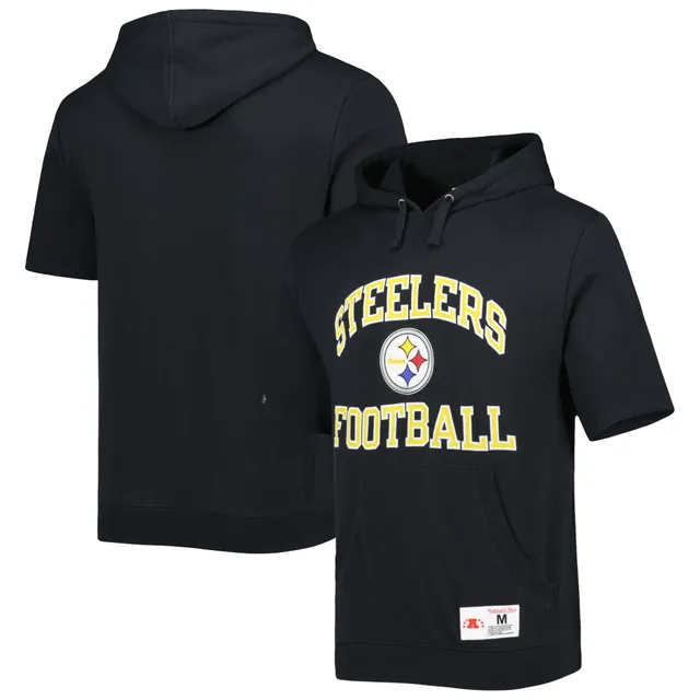 Lids Green Bay Packers Mitchell & Ness Washed Short Sleeve Pullover Hoodie