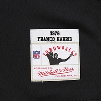 Men's Mitchell & Ness Franco Harris Black Pittsburgh Steelers Player Name Number Hoodie Legacy Jersey