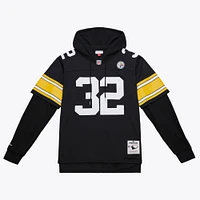 Men's Mitchell & Ness Franco Harris Black Pittsburgh Steelers Player Name Number Hoodie Legacy Jersey