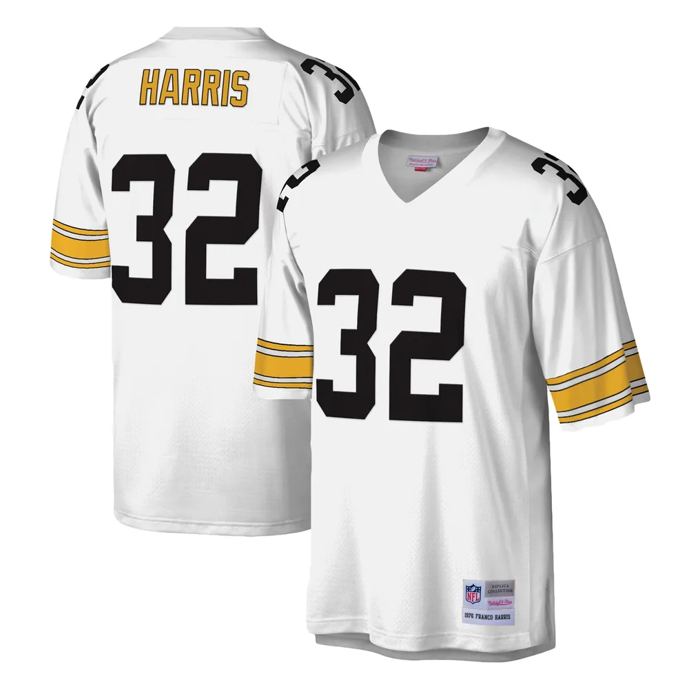 Maillot réplique Mitchell & Ness Franco Harris blanc Pittsburgh Steelers Legacy pour hommes