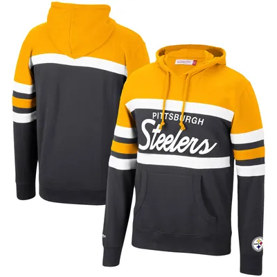 Pittsburgh Steelers Mitchell & Ness Head Coach Pullover Hoodie - Gold/Black