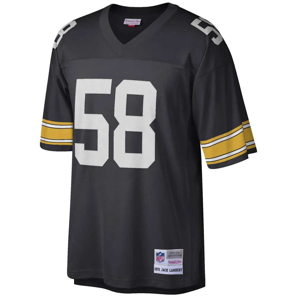 Men's Mitchell & Ness Jack Lambert Black Pittsburgh Steelers Legacy Replica Jersey