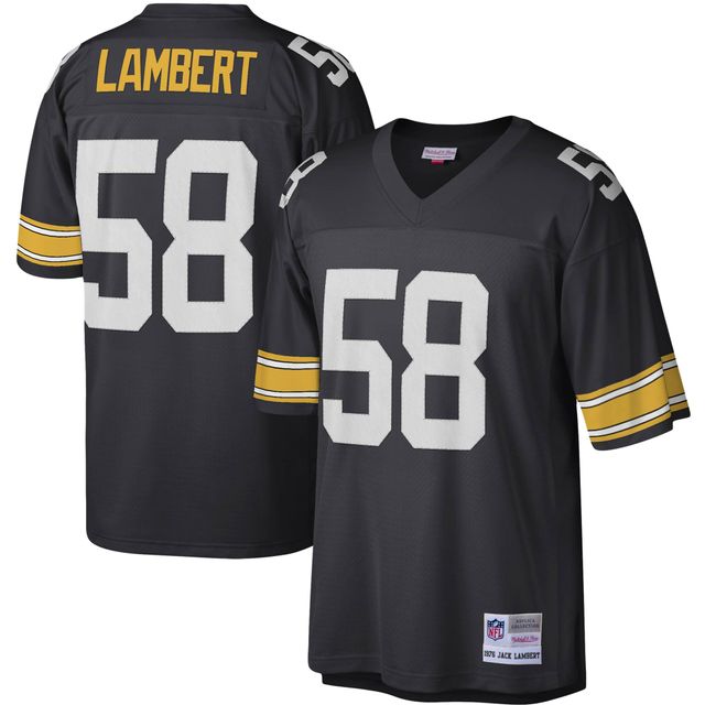 Maillot réplique Mitchell & Ness Jack Lambert noir Pittsburgh Steelers Legacy pour hommes