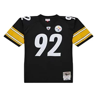 Men's Mitchell & Ness James Harrison Black Pittsburgh Steelers Legacy Replica Jersey