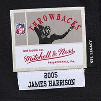 Men's Mitchell & Ness James Harrison Black Pittsburgh Steelers Legacy Replica Jersey