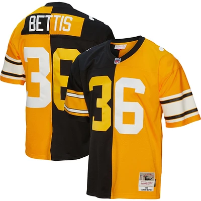 Men's Mitchell & Ness Jerome Bettis Black/Gold Pittsburgh Steelers 1996 Split Legacy Replica Jersey