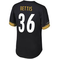 Mitchell & Ness Jerome Bettis Pittsburgh Steelers Black Retired Player Name Number Long Sleeve Top Size: Small