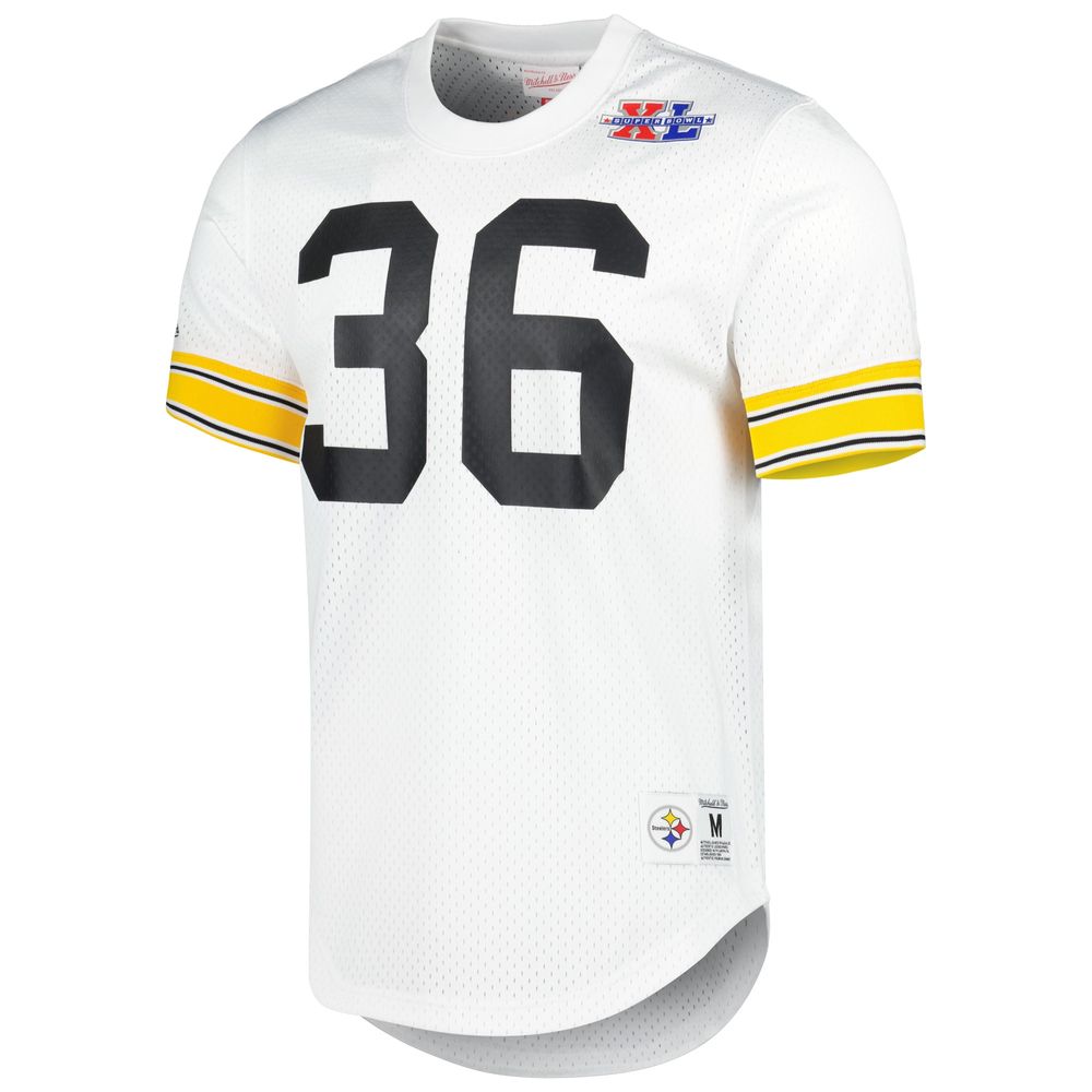 Men's Mitchell & Ness Jerome Bettis White Pittsburgh Steelers Retired Player Name Number Mesh Top