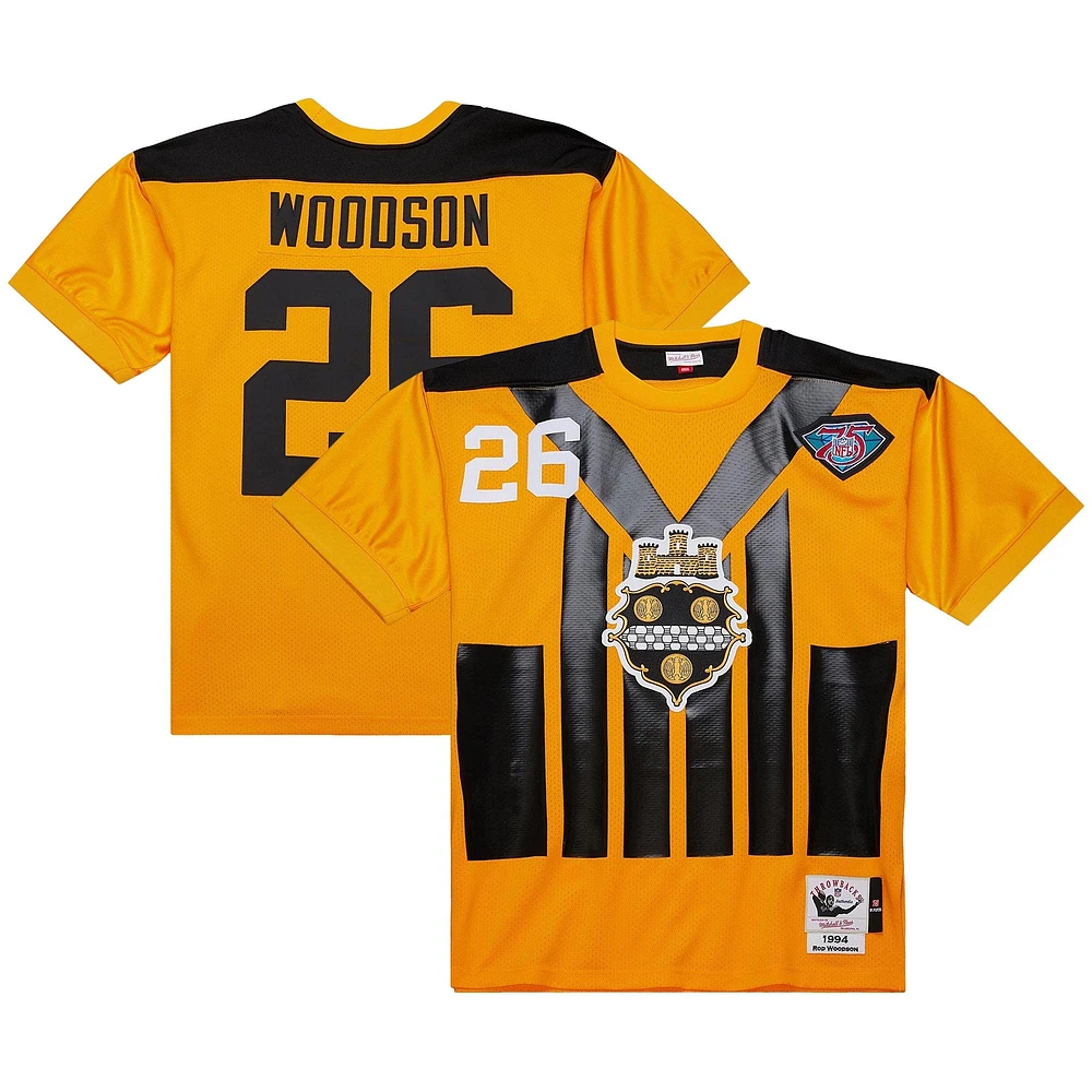 Men's Mitchell & Ness Rod Woodson Gold Pittsburgh Steelers 1994 Authentic Throwback Retired Player Jersey