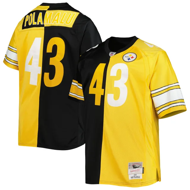 Troy Polamalu Pittsburgh Steelers Mitchell & Ness Throwback Retired Player  Name & Number Long Sleeve Top - Black