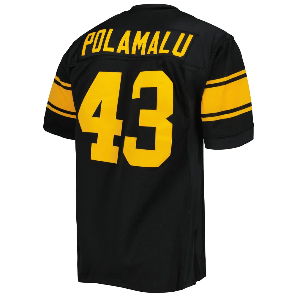 Men's Mitchell & Ness Troy Polamalu White Pittsburgh Steelers