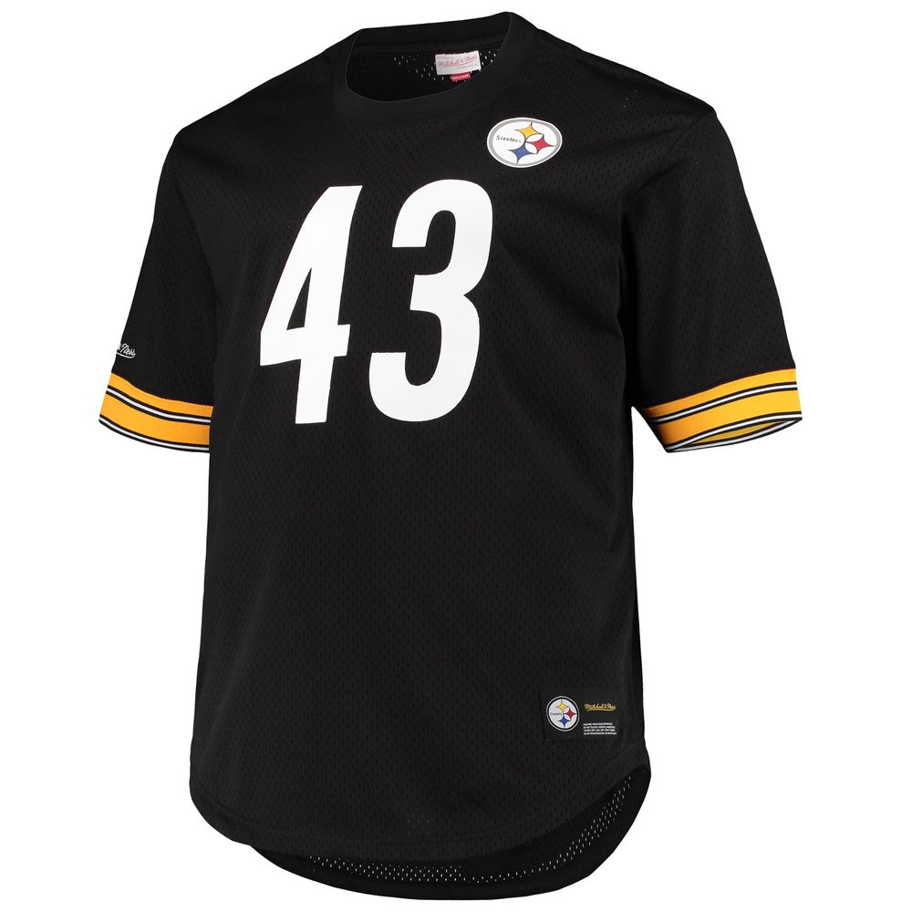 Mitchell & Ness Men's Mitchell & Ness Troy Polamalu Black Pittsburgh  Steelers Big Tall Retired Player Mesh T-Shirt