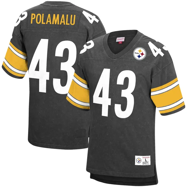 Youth Mitchell & Ness Troy Polamalu Black/Gold Pittsburgh Steelers