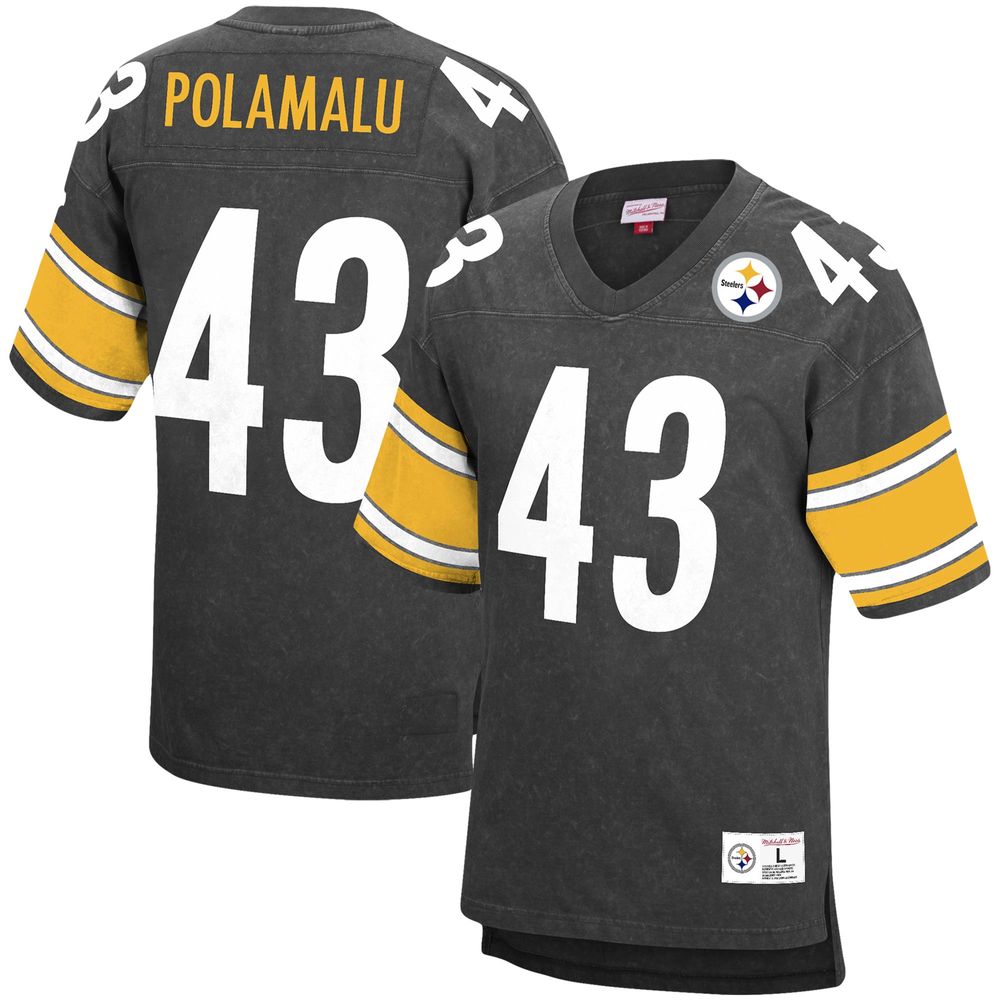 Women's Mitchell & Ness Troy Polamalu Black Pittsburgh Steelers