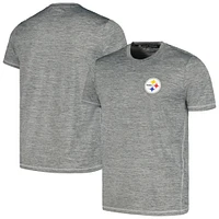 T-shirt noir à teinture spatiale MSX by Michael Strahan pour hommes des Pittsburgh Steelers