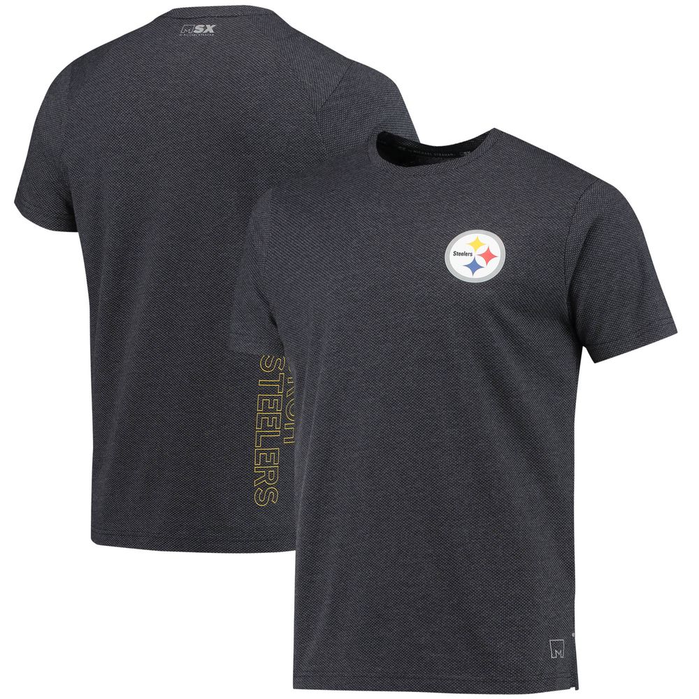 MSX by Michael Strahan Men's Black Pittsburgh Steelers Performance