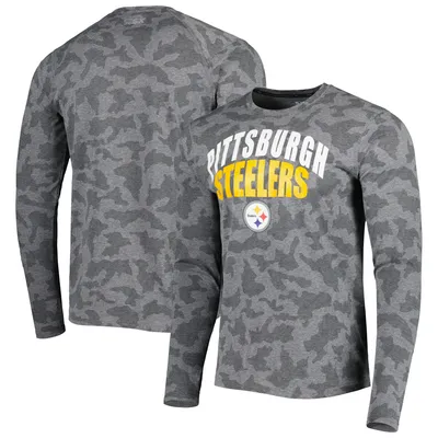 Pittsburgh Steelers MSX by Michael Strahan Performance Camo Long Sleeve T-Shirt - Black