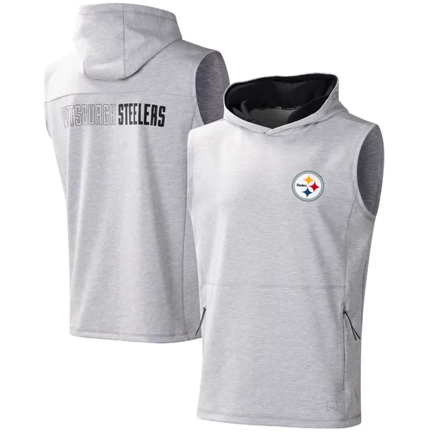 Nike Men's Nike Heather Black Pittsburgh Steelers Sleeveless Pullover Hoodie