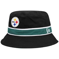 Bob réversible New Era Pittsburgh Steelers pour homme, noir/camouflage