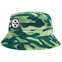 Bob réversible New Era Pittsburgh Steelers pour homme, noir/camouflage