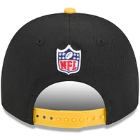 Casquette snapback 9FIFTY A-Frame noire/dorée pour homme des Pittsburgh Steelers, draft NFL 2025, New Era