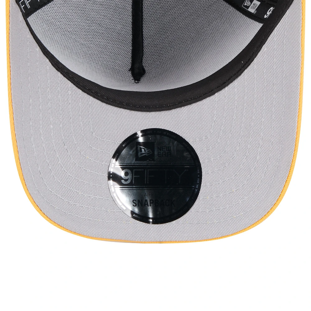 Casquette snapback 9FIFTY A-Frame noire/dorée pour homme des Pittsburgh Steelers, draft NFL 2025, New Era