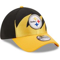 Men's New Era Black/Gold Pittsburgh Steelers Surge 39THIRTY - Flex Hat