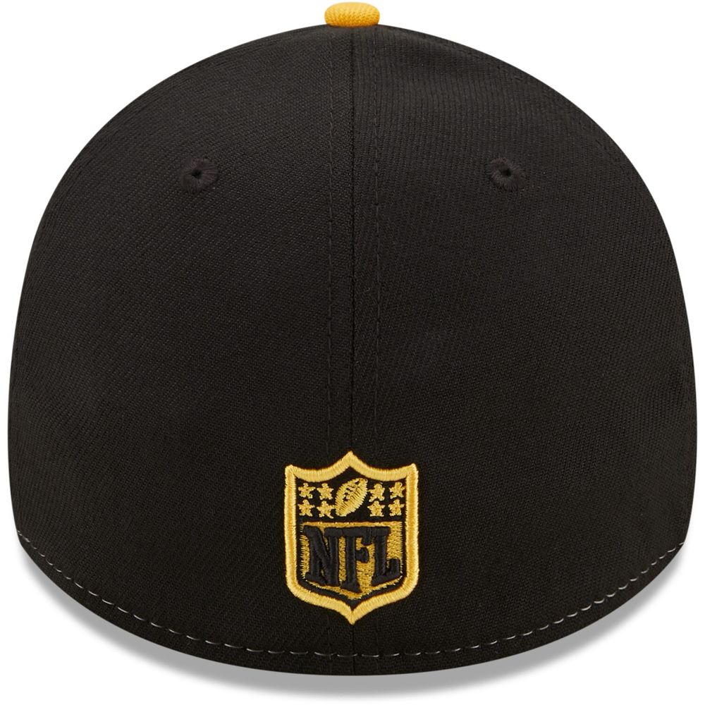 Men's New Era Black/Gold Pittsburgh Steelers Surge 39THIRTY - Flex Hat