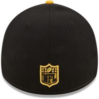 Men's New Era Black/Gold Pittsburgh Steelers Surge 39THIRTY - Flex Hat