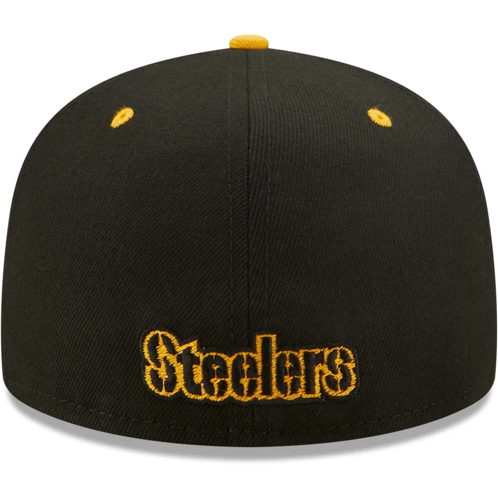 New Era Men's New Era Gold/Black Pittsburgh Steelers Flipside 59FIFTY  Fitted Hat