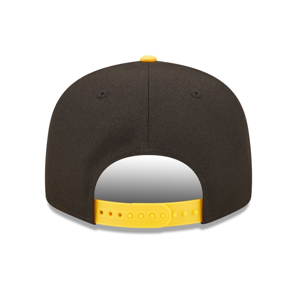 Men's New Era Black/Gold Pittsburgh Steelers Wordmark Flow 9FIFTY