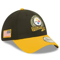 Men's New Era Black/Yellow Pittsburgh Steelers 2022 Salute To Service 39THIRTY Flex Hat