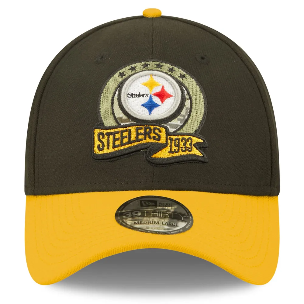 New Era Men's New Era Black/Yellow Pittsburgh Steelers 2022 Salute To  Service 39THIRTY Flex Hat