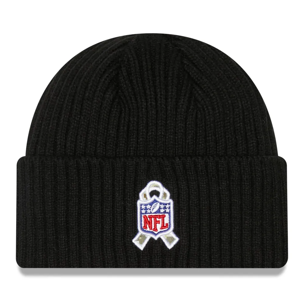 Men's New Era Black Pittsburgh Steelers 2022 Salute To Service Knit Hat 