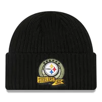 Lids Pittsburgh Steelers '47 Women's Logo Meeko Cuffed Knit Hat with Pom -  Black